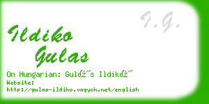 ildiko gulas business card